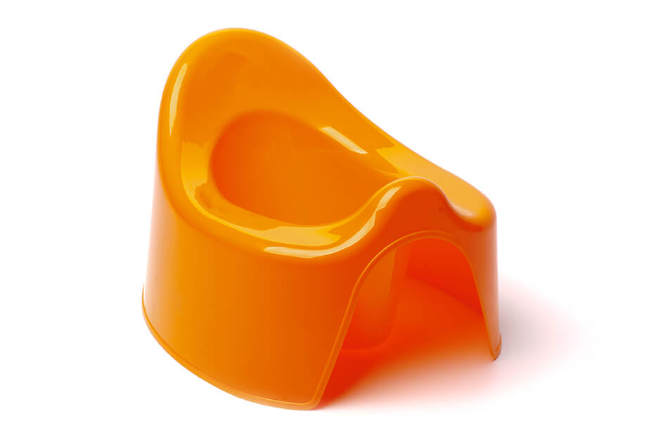 orange toilet for toilet training autism